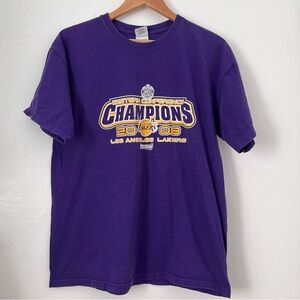 Vintage‎ NBA L.A Lakers Champions 2008 Tshirt Purple Size M